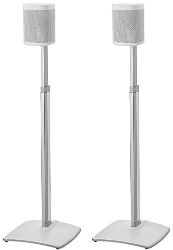 Sanus Höhe verstellbare Lautsprecher-Ständer in kabellos Paar für Sonos One Play: 1 und Play: 3 weiß