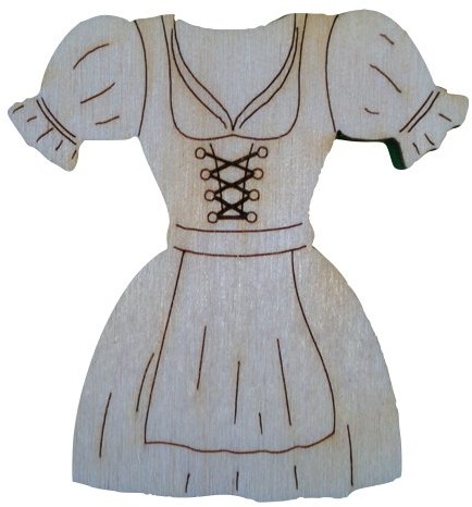 Petra's Bastel News Petra's Bastel-News A-ofh78420 dekoracja ściółkowa, 20 X Dirndl wykonana z drewna, 40 MM A-OFH78420