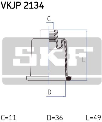 SKF Zestaw osłon, układ kierowniczy VKJP 2134