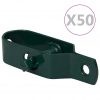 vidaXL Napinacze do siatki drucianej, 50 szt., 100 mm, stal, zielone