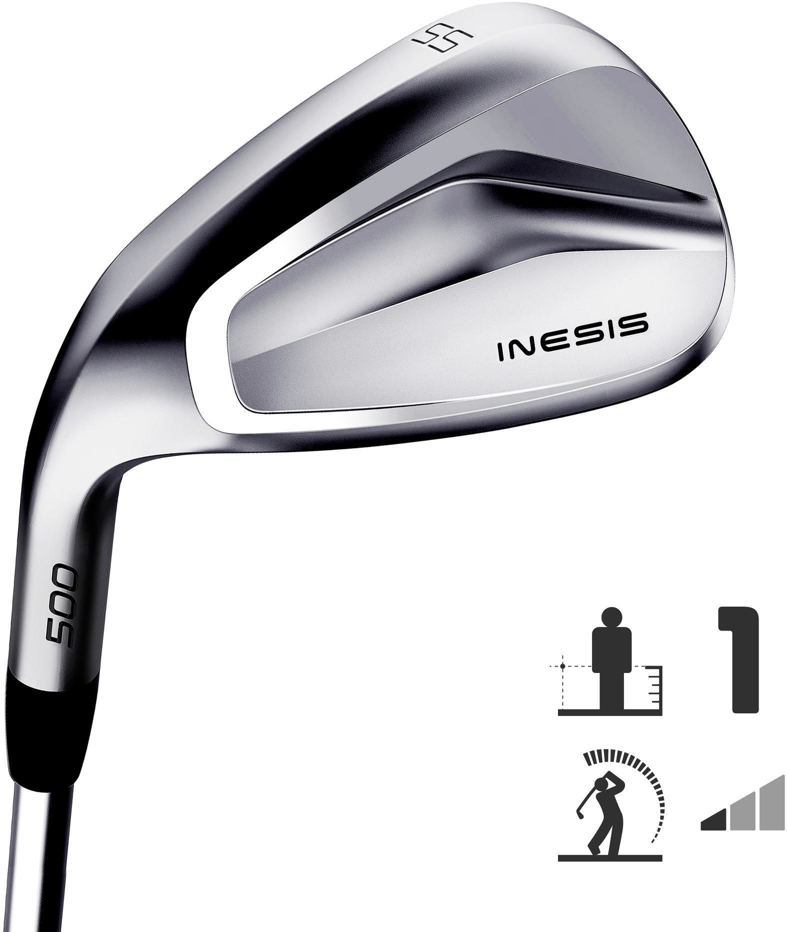 INESIS Kij golfowy wedge 500 rozmiar 1 wolny swing dla leworęcznych unisex