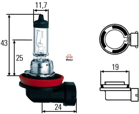 Hella Żarówka, reflektor doświetlający podczas skrętu 8GH 008 358-121