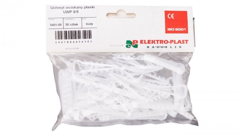 Elektro-Plast nasielsk Uchwyt szybkiego montażu płaski UWP 8/5 5401-00 50szt. 5401-00