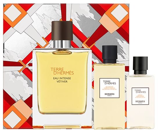 Hermes Herms Terre d Eau Intense Vetiver 100ml woda perfumowana + 40ml woda po goleniu + 80ml żel pod prysznic 3346131432479