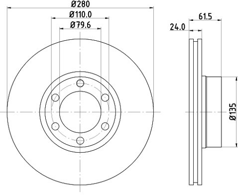 HELLA PAGID Tarcza hamulcowa PAGID 8DD355106-611