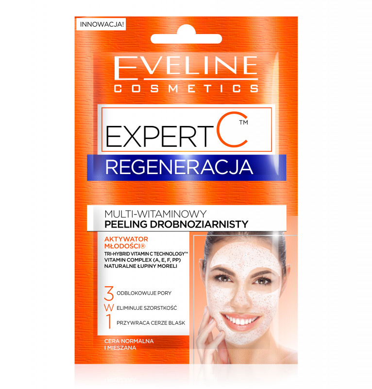 Eveline EXPERT C - REGENERACJA - Multi-witaminowy peeling drobnoziarnisty EVECMPDR
