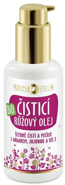 Purity Vision Organiczny różowy olejek myjący z arganem jojobą i witaminą E 100 ml