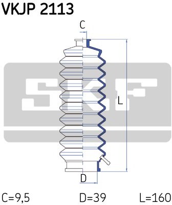 SKF Zestaw osłon, układ kierowniczy VKJP 2113