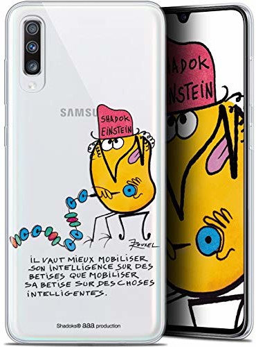 Samsung Caseink Etui ochronne do Galaxy A70, ultracienkie, Shadoks Einstein CPRNTSKA70CONNERIE