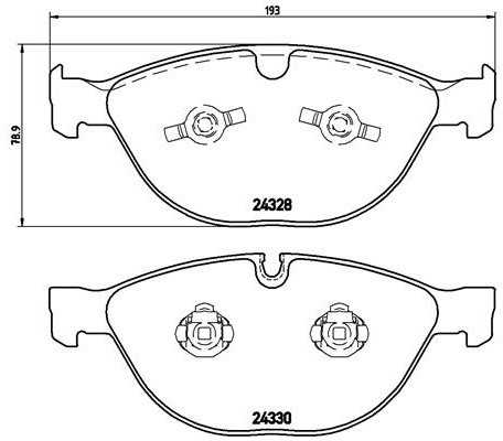 BREMBO Zestaw klocków hamulcowych, hamulce tarczowe P 06 066