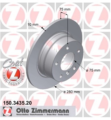 Zimmermann Tarcza hamulcowa 150.3435.20