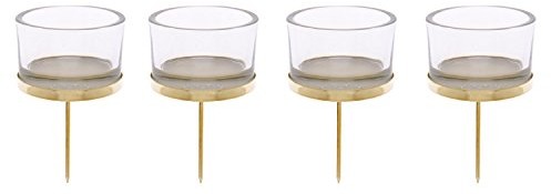 Glorex GmbH Glorex GmbH 6 7021 001 świecznik ze szklanym świecznikiem typu tealight 6 7021 002