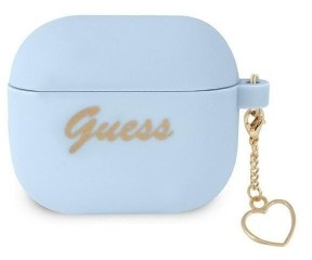 Zdjęcia - Etui na słuchawki GUESS GUA3LSCHSB AirPods 3 cover niebieski/blue Silicone Charm Heart Colle 