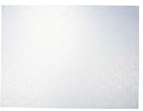 Städter 900042 talerz na ciasto, patera na ciasto prostokątna, talerz na tort, tworzywo sztuczne, biały, 40 x 30 x 2 cm, 900042