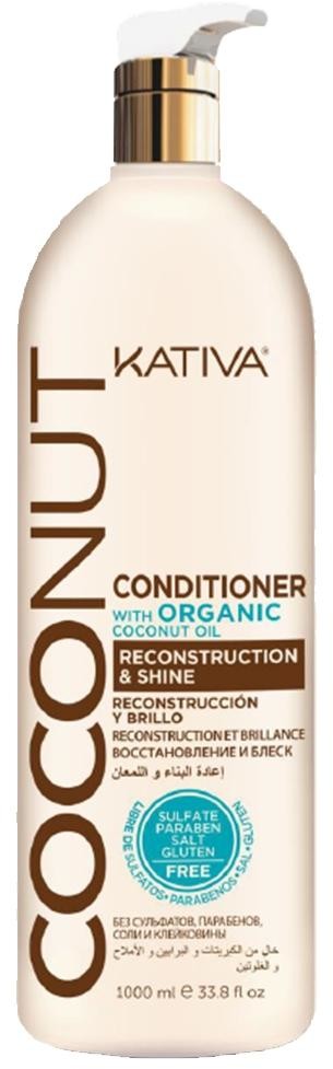Kativa Coconut Conditioner kokosowa odżywka do włosów odbudowująca i nadająca połysku 1000ml