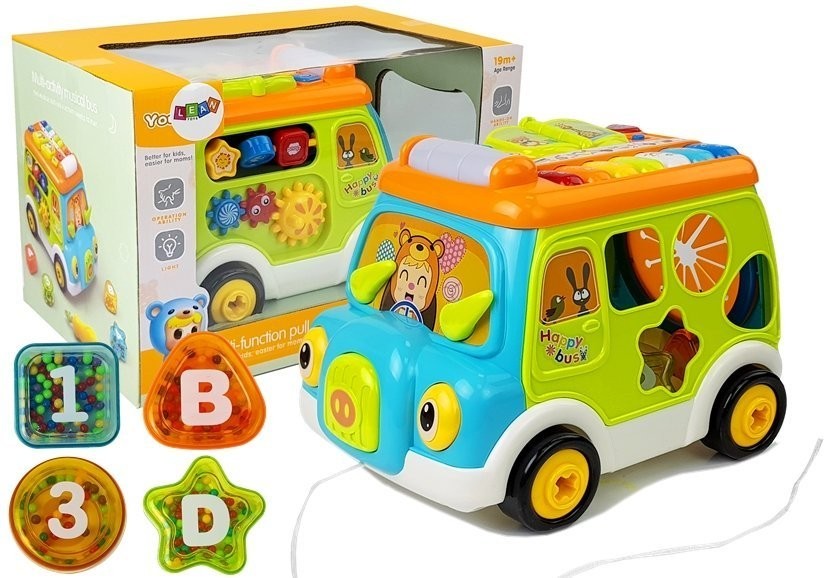 Import LEANToys Autobus Muzyczny z Projektorem Pianinko Sorter