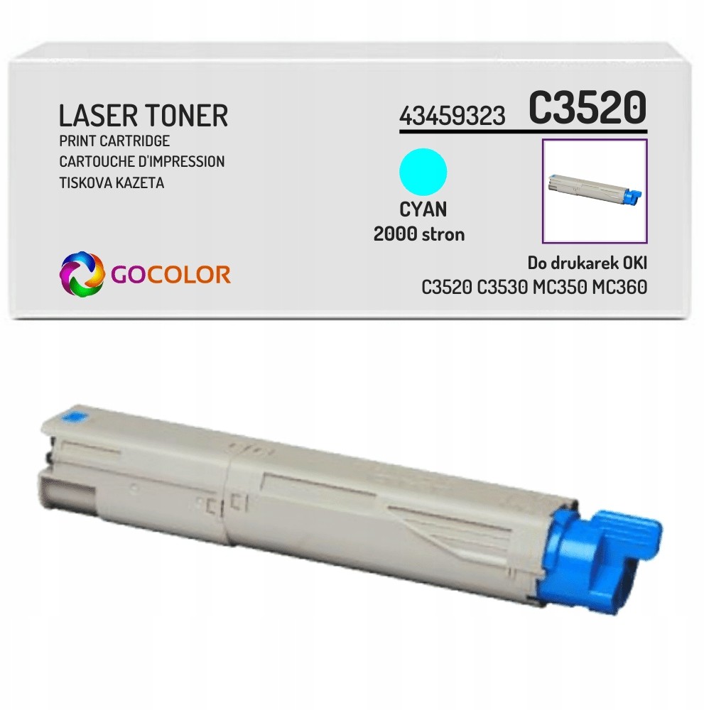Toner do Oki C3520 mfp 43459323 Cyan
