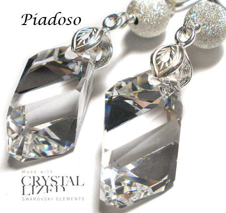 Swarovski Piękne Srebrne Kolczyki 6 Kolorów