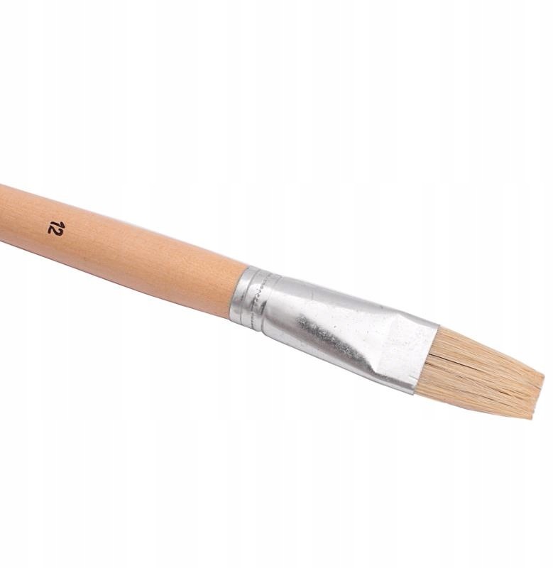 Pędzel Paskowiec Płaski Malarski Precyzyjny 4mm