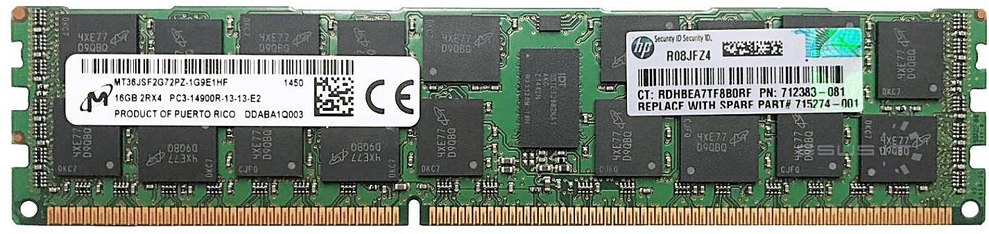Micron  RAM 1x 16GB ECC REGISTERED DDR3 1866MHz PC3-14900 RDIMM | MT36JSF2G72PZ-1G9 MT36JSF2G72PZ-1G9#H