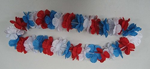 IDM Hulakette, hawaikette kwiat, łańcuszek, łańcuchy aloakette, Hula, Hula-czerwono-niebieski-biały, zestaw-częściowy 4018024