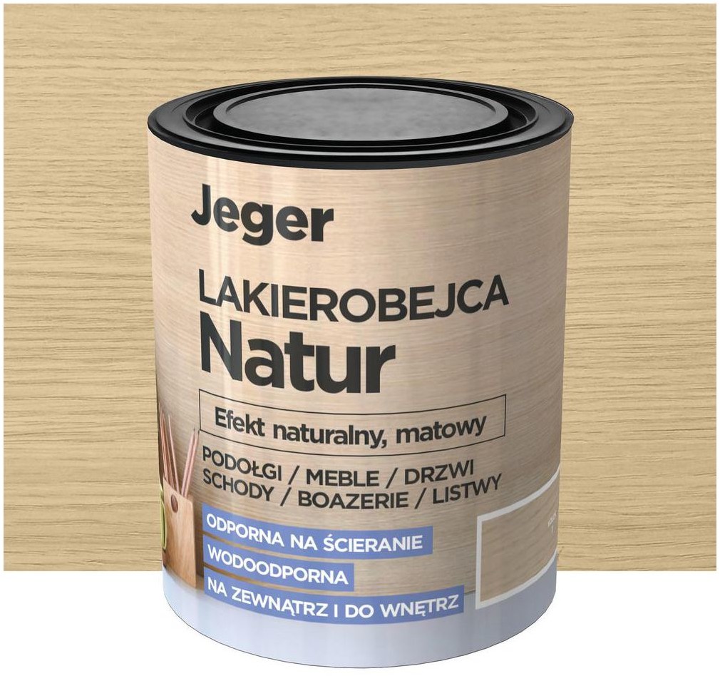 JEGER Lakierobejca NATUR 0.5 l kolor 9 Efekt naturalny matowy JEGER