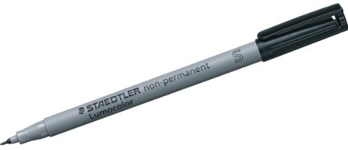 Staedtler 311 Lumocolor zestaw 10 cienkopisów uniwersalnych, końcówka S, średnica ok. 0.4 mm, niepermanentne, w opakowaniu kartonowym, czarny 311-9