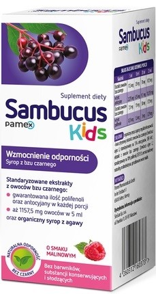 SiroScan Sambucus Kids syrop smak malinowy 120 ml 3155721