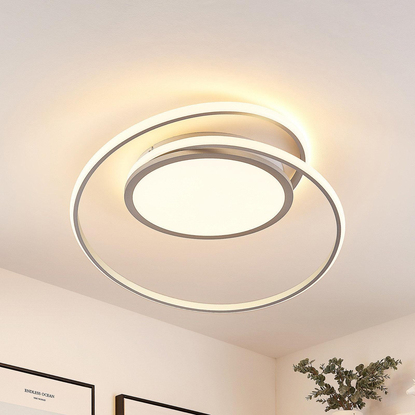 LUCANDE Lucande Noud lampa sufitowa LED, CCT