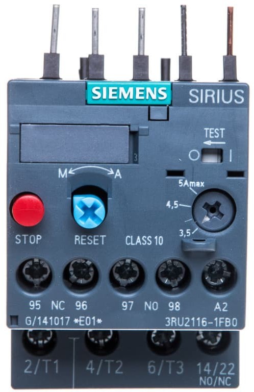 Siemens Przekaźnik termiczny 3,5-5A S00 3RU2116-1FB0