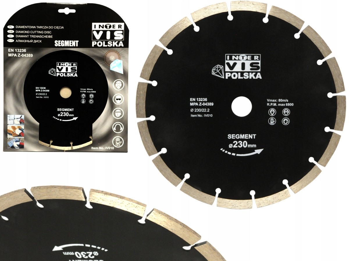 Tarcza Diamentowa 230MM Do Betonu Cegły Gresu
