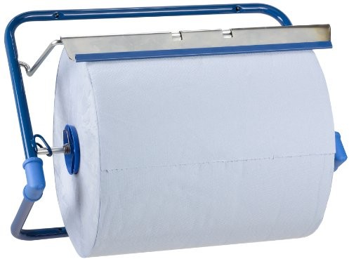 Funny Uchwyt ścienny  na czyściwo w rolce, metalowy, niebieski, rolki do szerokości 40 cm, pojedyncze opakowanie (1 x 1 sztuka) AG-522