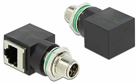 Delock Adapter sieciowy M12 8 pin X kodowany wtyk do gniazda RJ45 66565
