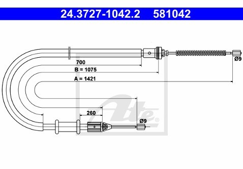 ATE Cięgno, hamulec postojowy 24.3727-1042.2