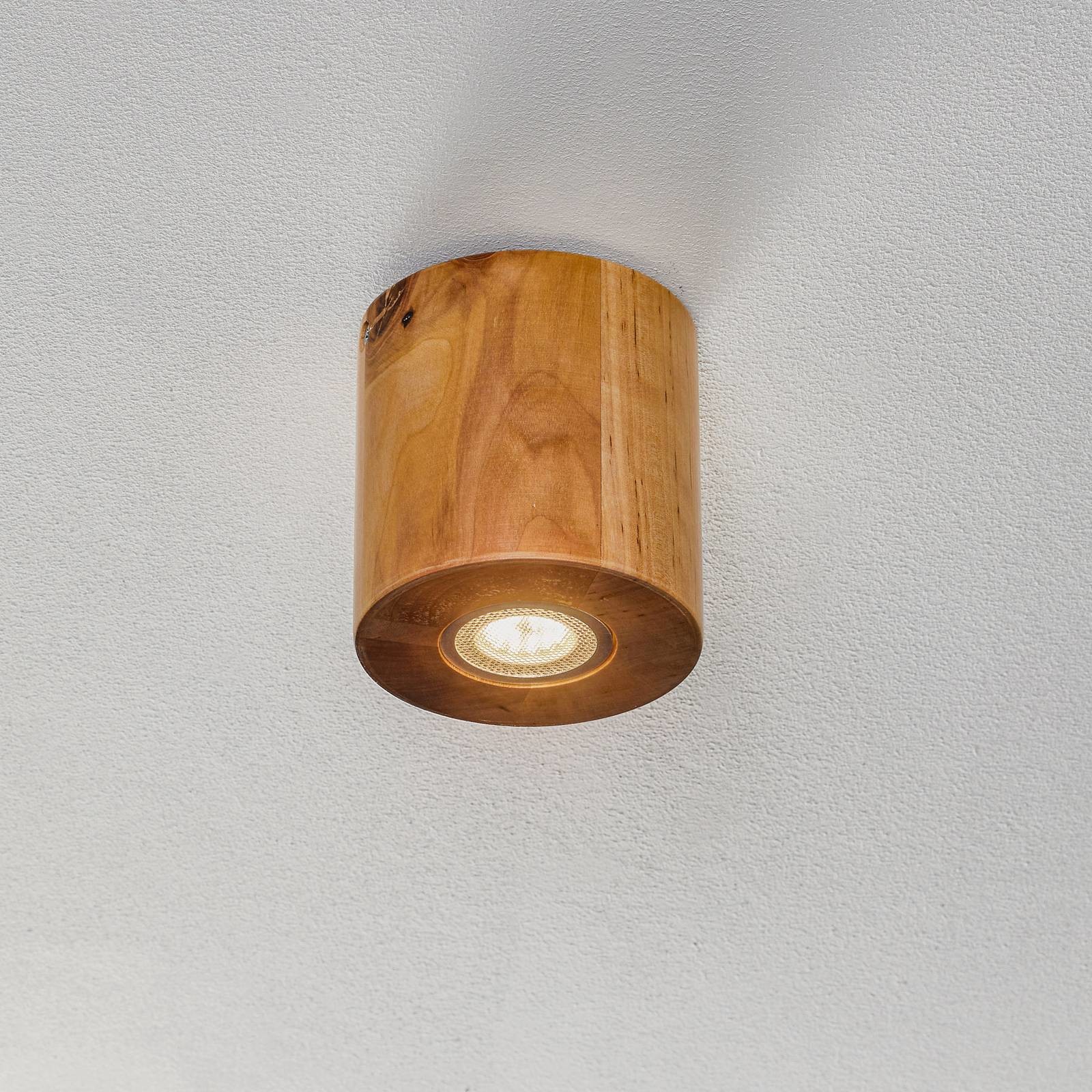Euluna Lampa sufitowa Ara jako walec z drewna