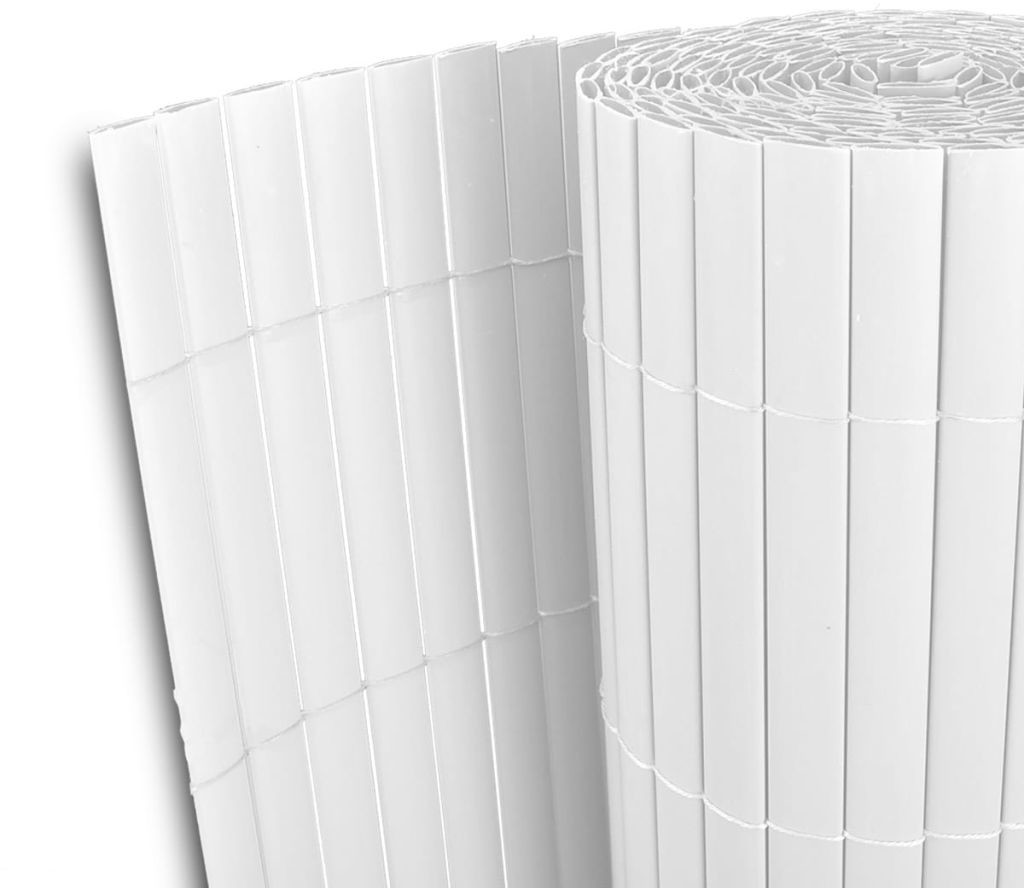 vidaxl Ogrodzenie dwustronne, białe, 150x500 cm