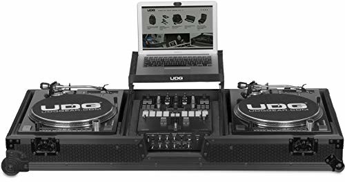UDG GEAR Ultimate zestaw walizek do lotu wieloformatowy gramofon bitwa i 25 cm / 30 cm mikser czarny plus (półka na laptopa koła koła) 8718969212397