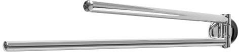 Fackelmann Vision 86770 drążek na ręcznik podwójny, H 6 X szer. 6 X głęb. 48 cm, powierzchnia błyszczący, chromowany 86770