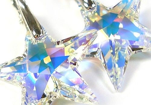 Swarovski Super Cena Gwiazda Kolczyki Srebro 20Ab