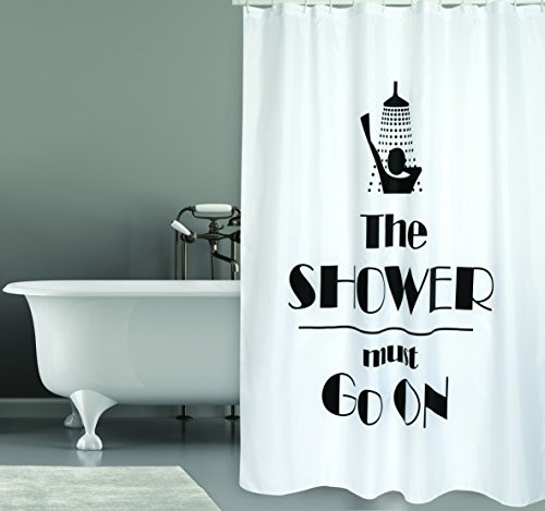 MSV cotexsa by Premium Anti-Schimmel zasłona prysznicowa tekstylna  antybakteryjna, nadaje się do prania, 100% wodoszczelna, z 12 oczkami do zasłony prysznicowej  poliester, 