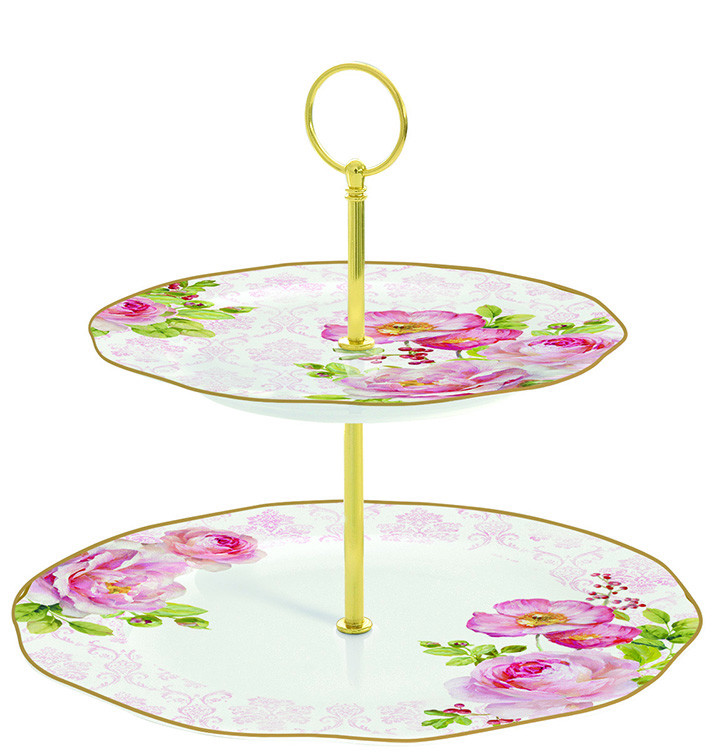 Nuova Cer R2S Patera dwupoziomowa 19/27 cm Nouva R2S Floral Damask 355 FLDA