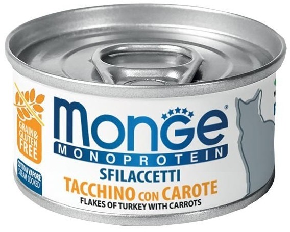 Monge CAT MONOPROTEIN - PŁATKI Z INDYKA Z MARCHEWKĄ 80G