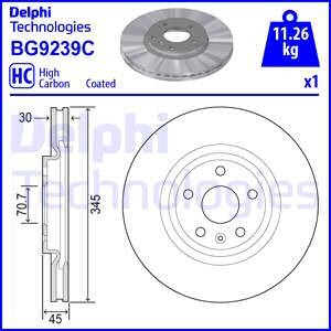 Delphi Tarcza hamulcowa BG9239C BG9239C