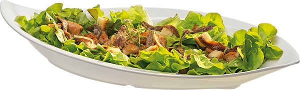 APS Misa z melaminy w kształcie liścia 1 l, biała | Leaf 84200