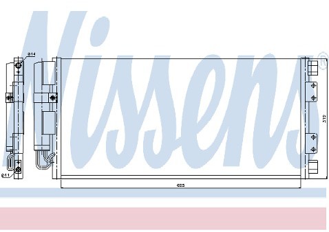 NISSENS Chłodnica klimatyzacji - skraplacz 94781