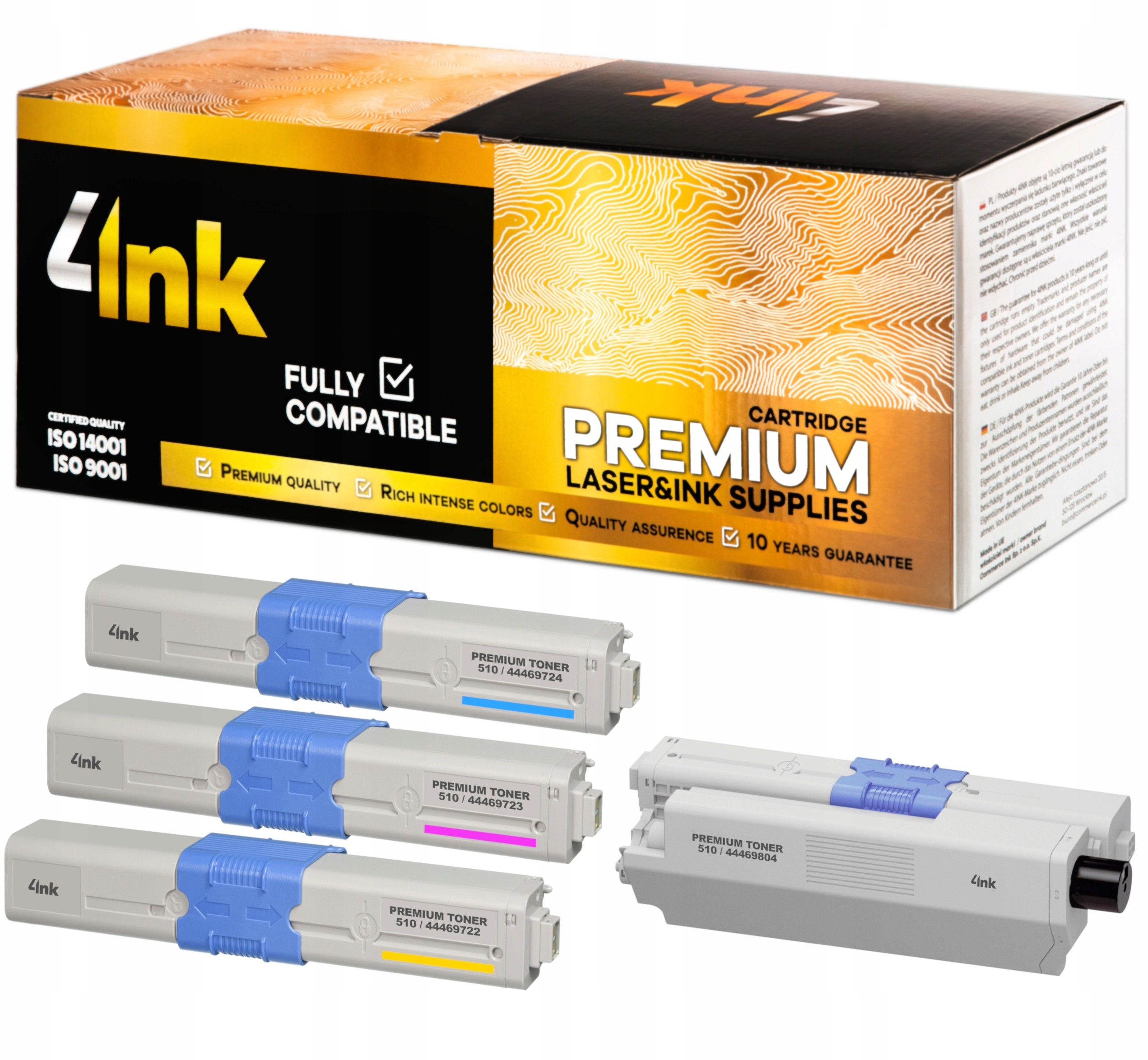 4x Toner Do Drukarki Oki MC351 MC352 MC361 MC362