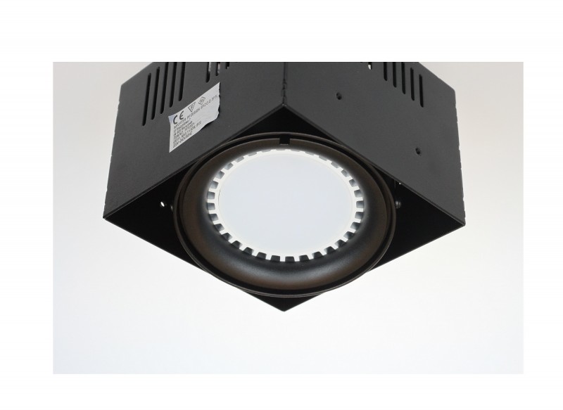 Light&More LM 618/1 BK OPRAWA HALOGENOWA LED WPUSZCZANA OCZKO BEZRAMKOWA REGULOWANA CZARNY ES111 QR111 AR111 GU10 G53 LM 618/1 BK