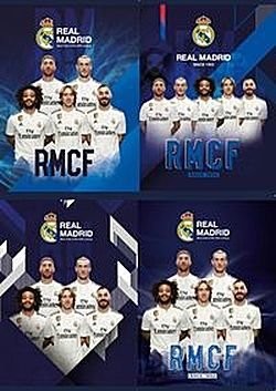 Zeszyt A5 w kratkę 32 kartki Real Madrit 10 sztuk mix