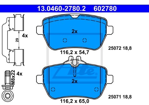 ATE Klocki hamulcowe 13.0460-2780.2