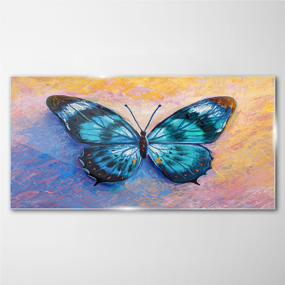 PL Coloray Obraz na Szkle motyl owad kolorowy 140x70cm